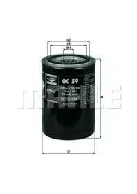 P4065 Filtro de óleo OC59