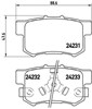 Sapatas do freio traseiras de disco P28051 BREMBO