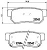 Sapatas do freio traseiras de disco P30014 BREMBO