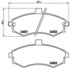 Sapatas do freio dianteiras de disco P30020 BREMBO