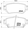 Sapatas do freio traseiras de disco P56098 BREMBO