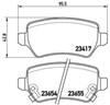 Sapatas do freio traseiras de disco P59038 BREMBO