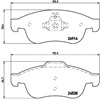 Sapatas do freio dianteiras de disco P68050 BREMBO