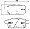 Sapatas do freio traseiras de disco P79029 BREMBO