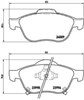 Sapatas do freio dianteiras de disco P83043 BREMBO