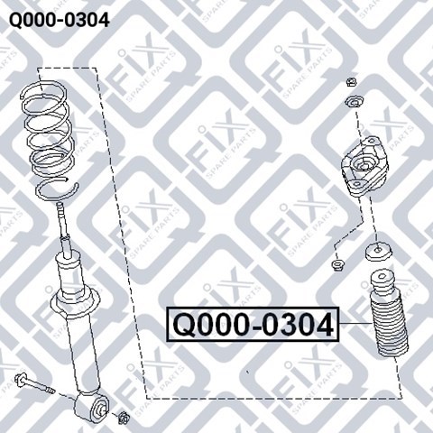 Bota de proteção de amortecedor traseiro Q0000304 Q-fix