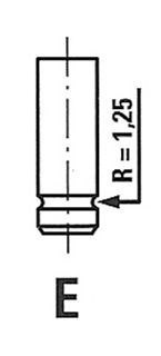Válvula de admissão em renault 1.9dci f9q 35.3x7x110.9 (fabricado por sm) R4973S