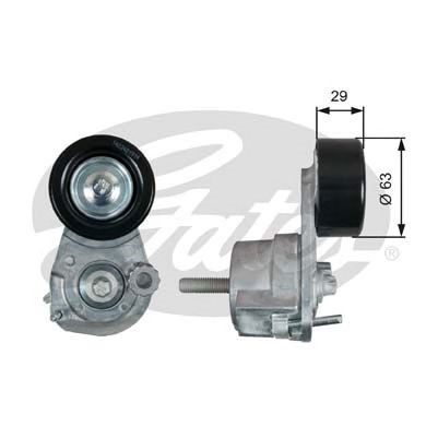 Tensor de correia auxiliar para Opel Corsa D 1.3 CDTI (L08, L68) A13DTC T39291