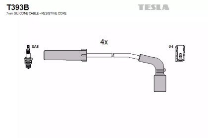 Fios de alta voltagem, kit T393B Tesla