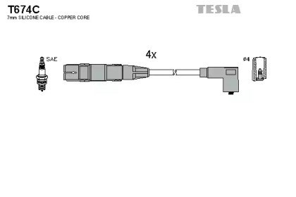 Conjunto de cabos RC-VW203 T674C