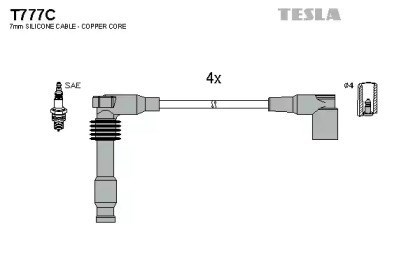 Conjunto de cabos de ignição T777C
