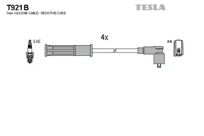 Conjunto de cabos de alta tensão T921B