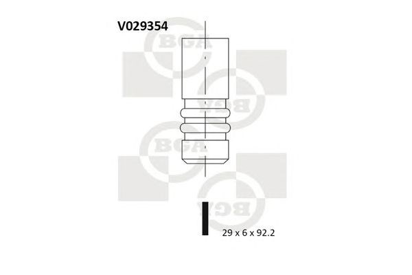 Válvula de graduação opel x18xe/x20xev/x25xe 29x6x92.2 (fabricado pela sm) V029354