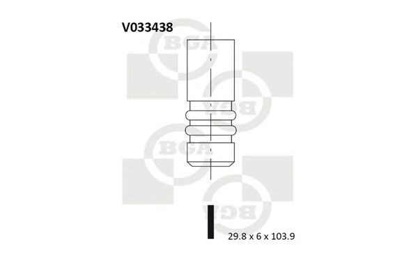 Válvula do canal de exaustão V033438
