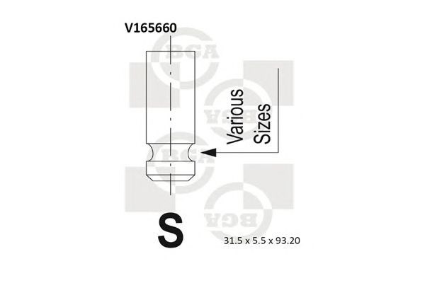 Válvula de admissão V165660 BGA