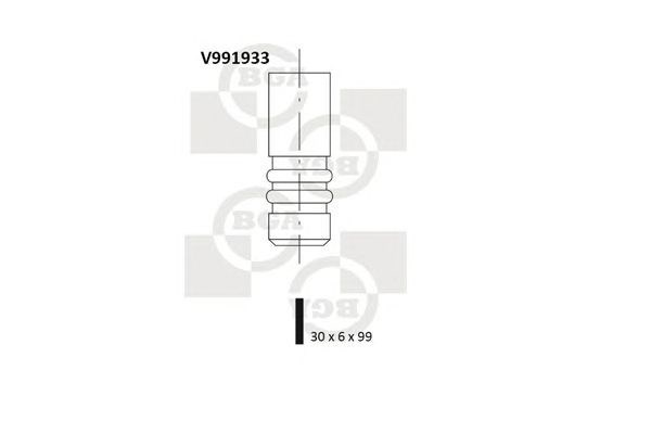 Válvula de admissão V991933 BGA