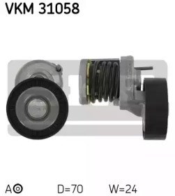 Correia auxiliar tensionadora para volkswagen passat sedan 2.0 tdi (110 cv) cbdc VKM31058