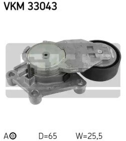 Correia auxiliar tensionadora para ford focus iii 1.6 tdci t1da VKM33043