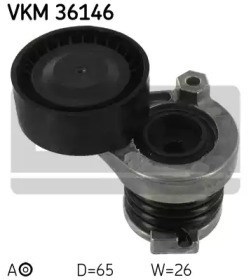 Correia auxiliar tensionadora para Renault Scenic III 1.5 dCi d FAP (110 cv) K9K836 VKM36146