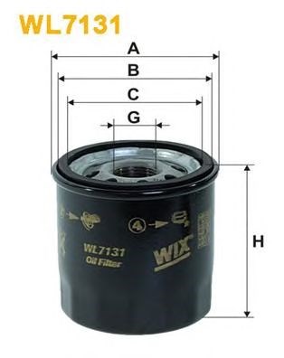 Filtro de óleo filtre a huile w60 WL7131