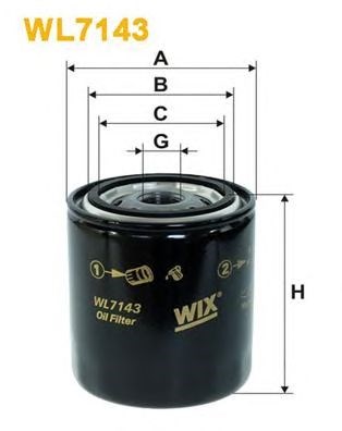 Filtro de óleo WL7143