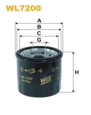 Filtro de óleo de assy WL7200