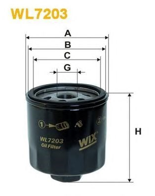 Filtro de óleo WL7203