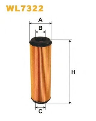 Cartucho de filtro de óleo WL7322