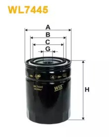 Filtro de óleo filtro de óleo c7u WL7445