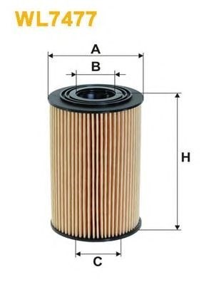Bosch kia filtro de óleo ceed, alma, venga, hyundai 06- WL7477