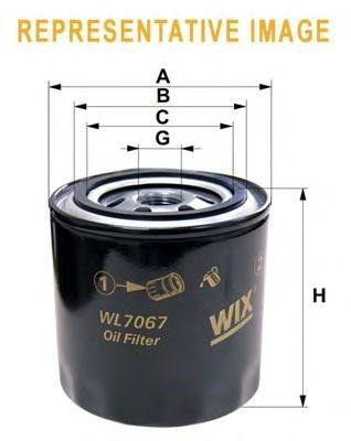 Filtro de óleo WL7516 WIX