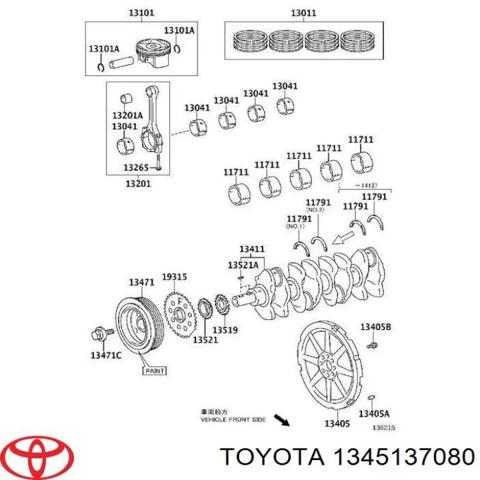 Маховик сцепления 1345137080 TOYOTA