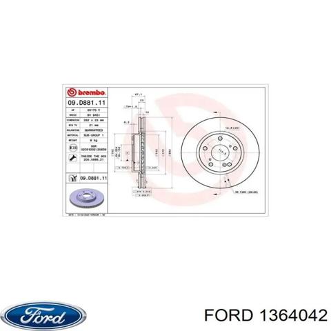  Корпус воздушного фильтра 1364042 FORD