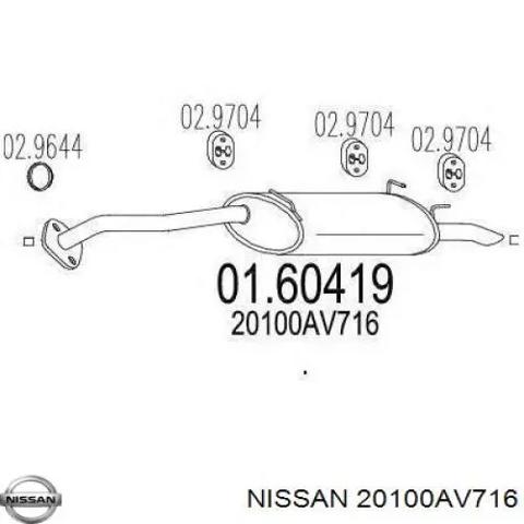 Выхлоп задний 20100AV716 NISSAN