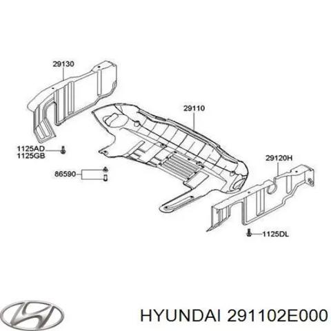 Передняя защита картера 291102E000 HYUNDAI