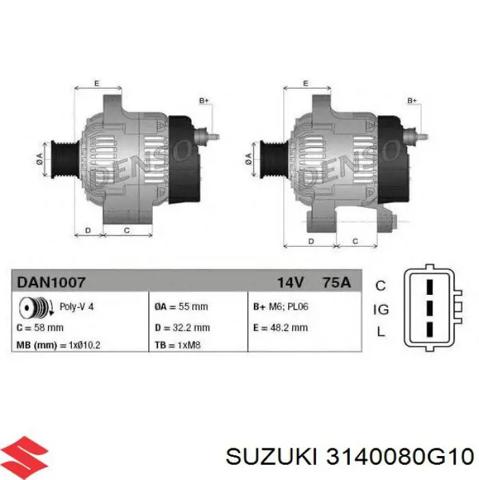 3140080G10 SUZUKI Генератор купить в Львов