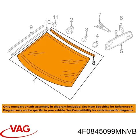 Автомобильные стекла 4F0845099MNVB VAG