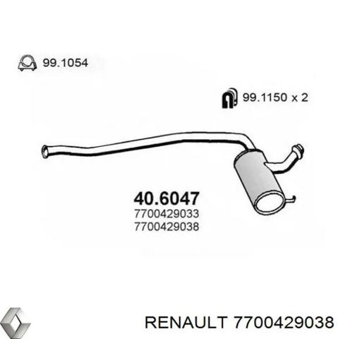 Средний глушитель 7700429038 RENAULT