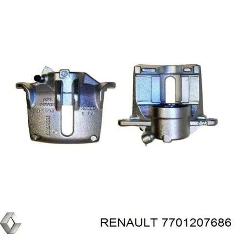 Суппорт тормозной, передний, правый 7701207686 RENAULT