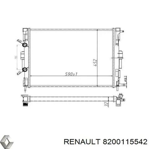 Радиатор охлаждения 8200115542 RENAULT
