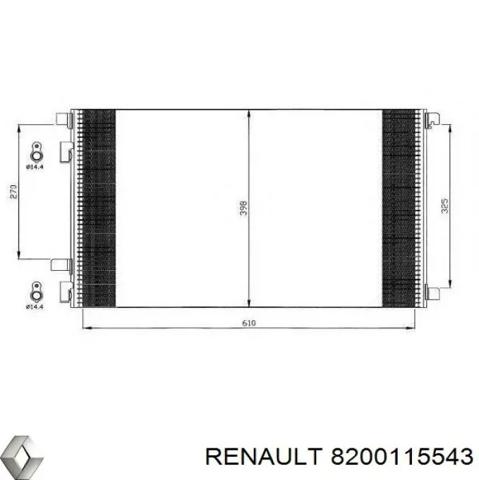 Радиатор охлаждения кондиционера 8200115543 RENAULT