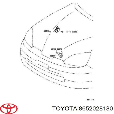 TOYOTA 8652028180 Сигнал звуковой (клаксон) в наличии Кривой Рог