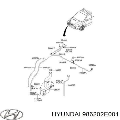 Бачок омывателя стекла 986202E001 HYUNDAI