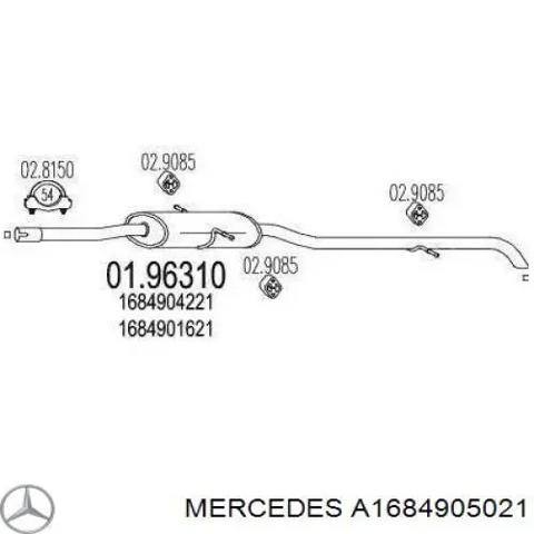 Глушитель выхлопных газов конечный A1684905021 MERCEDES