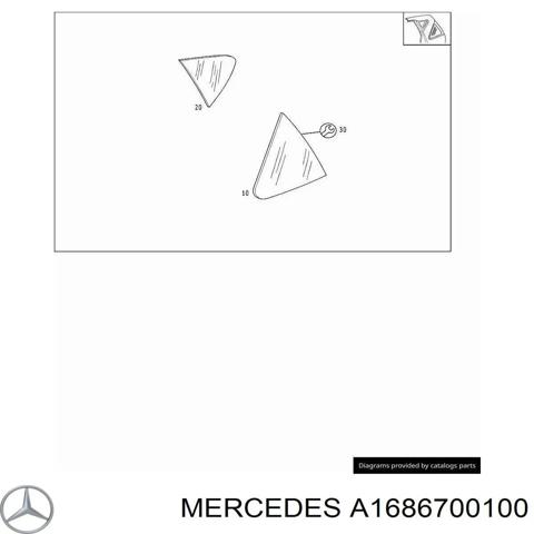 Стекло багажного отсека, левое A1686700100 MERCEDES