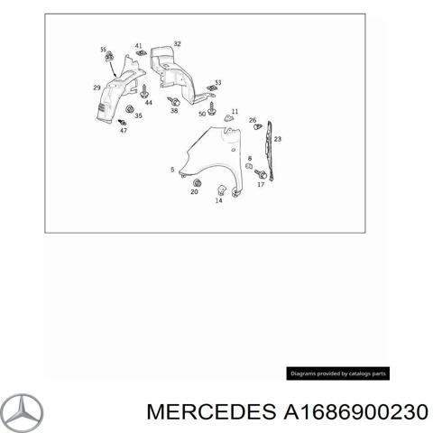 Подкрылок переднего крыла, правый передний A1686900230 MERCEDES