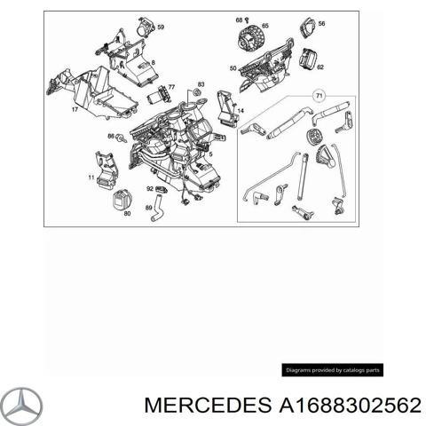 Корпус печки в сборе A1688302562 MERCEDES