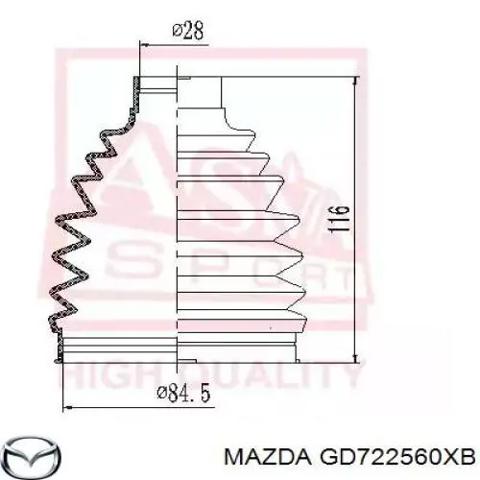 Полуось передняя левая GD722560XB MAZDA