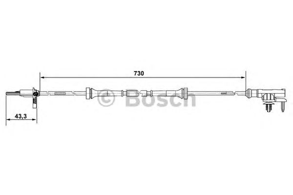 0265007637 BOSCH Датчик АБС передний купить в Ужгород