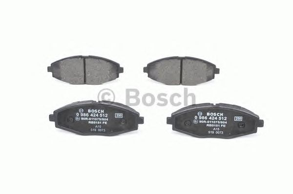 0986424512 BOSCH Колодки тормозные передние дисковые купить в Ирпень